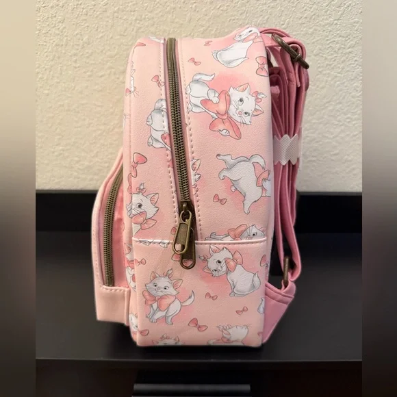 Loungefly Disney the Aristocrats Marie Ribbon Backpack with matching wallet - Picture 4 of 7